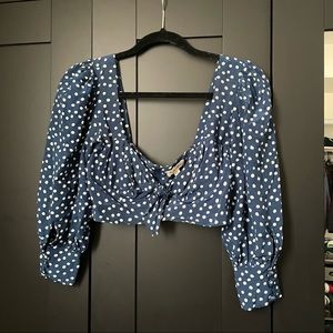 For love and lemons bustier crop top blouse